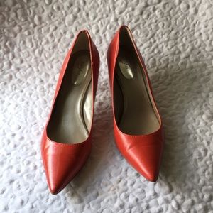 Classic pointed toe red heels